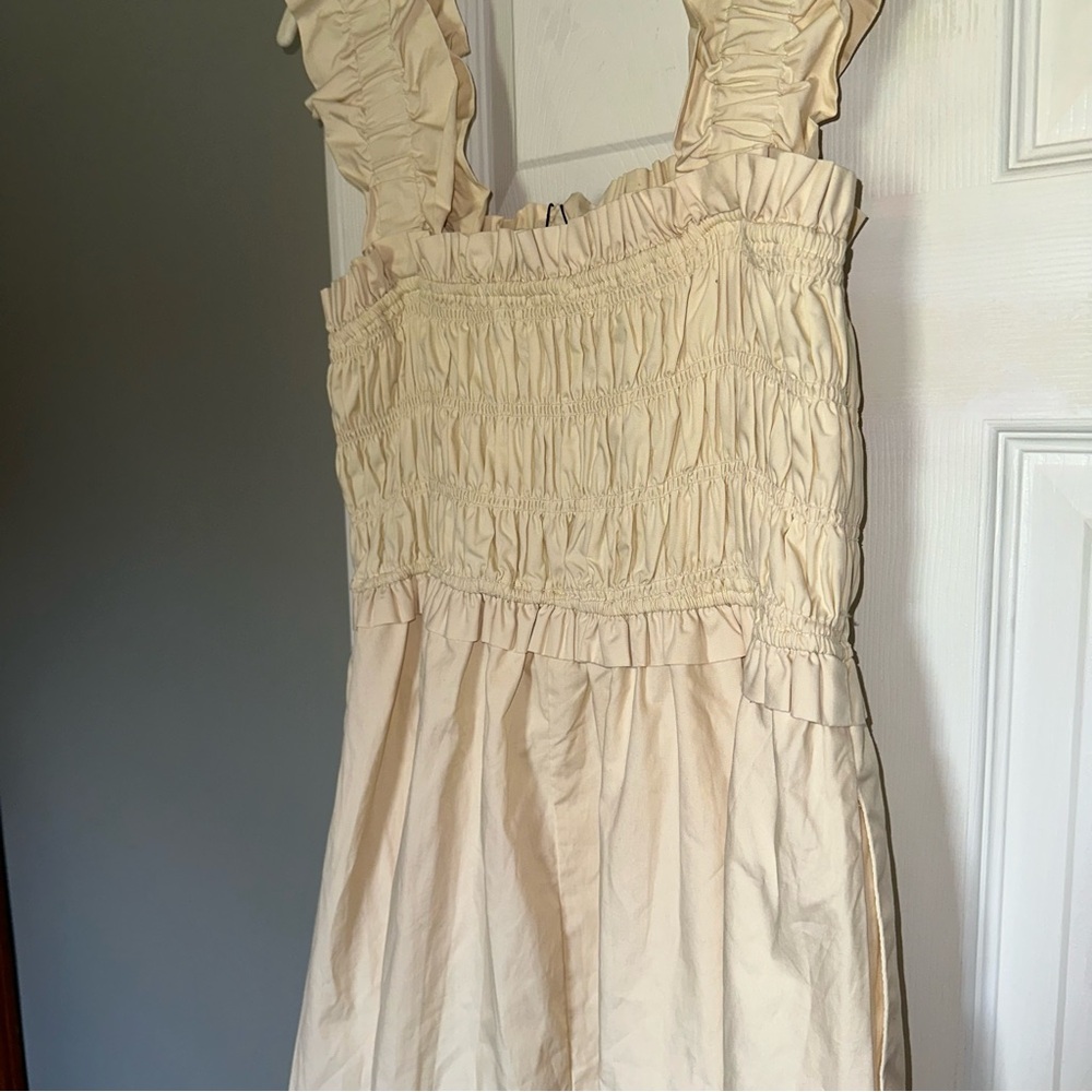 English Factory Cream Ruffled Smocked Sundress - Picture 8 of 16